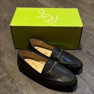 Sam Edelman Classic Black Boys Slip-Ons Leather Loafers Size 1